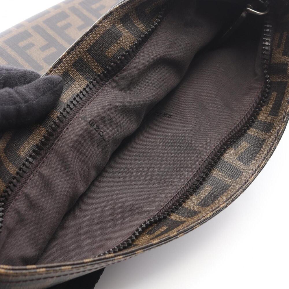 Fendi Zucca Shoulder Bag/Handbag, Coated Canvas Leather, Men's/Women's, Brown - Picture 9 of 9